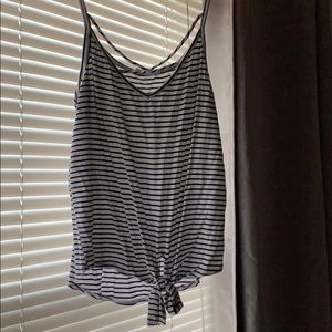 striped, tie in front, summer tank!
